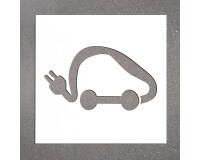 Pochoir  pour marquage au sol - Voitures Électriques - PVC souple  - 700 x 1200 mm