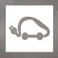 Pochoir  pour marquage au sol - Voitures Électriques - PVC souple  - 700 x 1200 mm