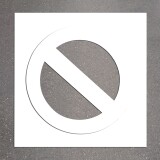 Pochoir -Marquage - Interdiction de stationner - PVC Souple