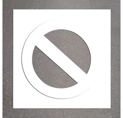 Pochoir -Marquage - Interdiction de stationner - PVC Souple
