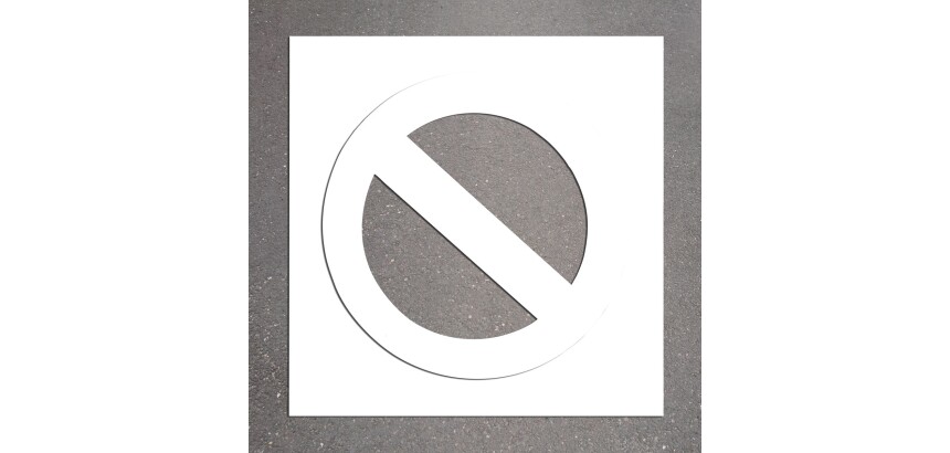 Pochoir -Marquage - Interdiction de stationner - PVC Souple