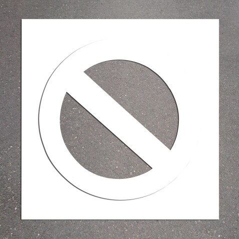 Pochoir -Marquage - Interdiction de stationner - PVC Souple