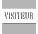 Pochoir pour marquage au sol - Texte VISITEUR - PVC Souple