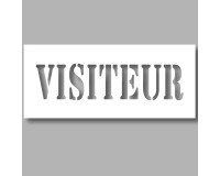 Pochoir pour marquage au sol - Texte VISITEUR - PVC Souple