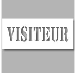 Pochoir pour marquage au sol - Texte VISITEUR - PVC Souple