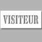 Pochoir pour marquage au sol - Texte VISITEUR - PVC Souple