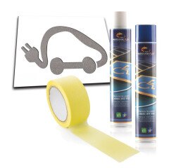 Pochoir souple - Marquage véhicule électrique - Kit complet