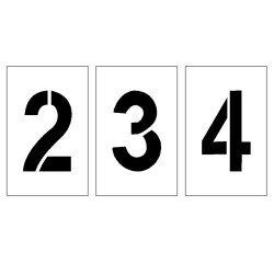 Pochoirs pour marquage au sol - Lot de 10 Chiffres - PVC Souple  - 300 mm