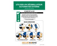 Poster - Conduite d'Utilisation d'un DAE - A3 - Poster Plastifié