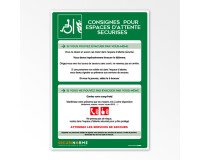 Poster Consignes pour Espace d'Attente Sécurisé A3
