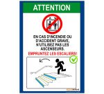 Poster consignes évacuation escaliers A3