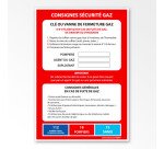 Poster de sécurité - Sécurité Gaz - 297x420 mm - Papier plastifié