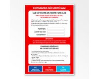 Poster de sécurité - Sécurité Gaz - 297x420 mm - Papier plastifié