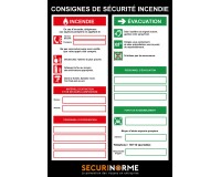 Poster - Consignes sécurité incendie - 297x420 mm - Plastifié