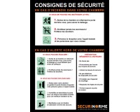 Poster - Consignes incendie hôpitaux/maisons retraite - A3