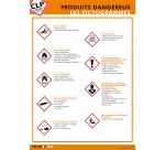 Poster - Pictogrammes de Danger CLP - Plastifié - 297x420 mm