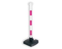 Poteau FME - rose/blanc bi-pose sur socle lesté 4 Kg - PVC