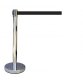 Poteau de Signalisation avec Enrouleur de Sangle - Inox - Hauteur 910 mm