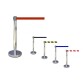 Poteau de guidage à sangle rétractable - Inox - H910mm