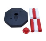 Poteaux de délimitation Rouge et blanc - Plastique - Lot de 2 ex