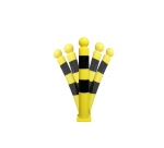 Potelet - Flexible mémoire de forme renforcée - Jaune et noir  - 1000 mm