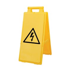Chevalet signalisation Danger Électrique - Jaune haute visibilité