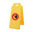 Chevalet de signalisation Entrée interdite - Jaune haute visibilité