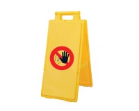 Chevalet de signalisation Entrée interdite - Jaune haute visibilité