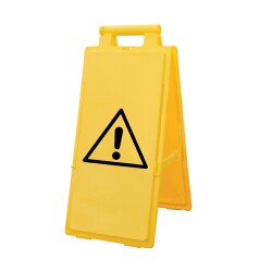 Chevalet de signalisation Danger - Jaune haute visibilité - H 60 mm