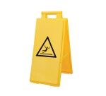 Chevalet de signalisation Surface Glissante - Jaune haute visibiité