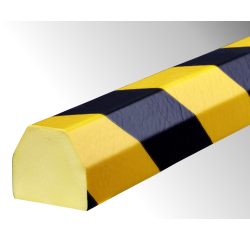 Butoir de protection flexible - Jaune et Noir - Mousse Polyuréthane
