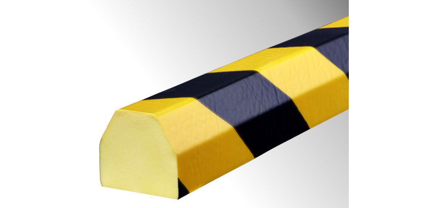 Butoir de protection flexible - Jaune et Noir - Mousse Polyuréthane