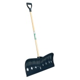 Poussoir à neige – Polypropylène 66 cm – Manche en bois solide