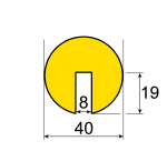 Butoir de protection en U flexible – Longueur 1 m