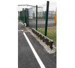 Protection Murale - Bouclier Blindé sur pieds - Noir et Jaune  - 1 -