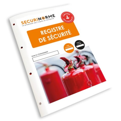 Registre de sécurité Incendie ERP/ERT/Habitation - A4 - 80 pages