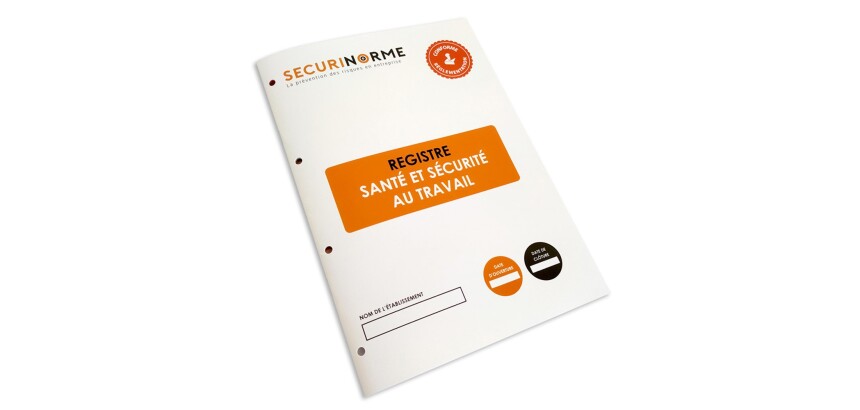 Registre Santé et Sécurité au Travail – Format A4 – Obligatoire