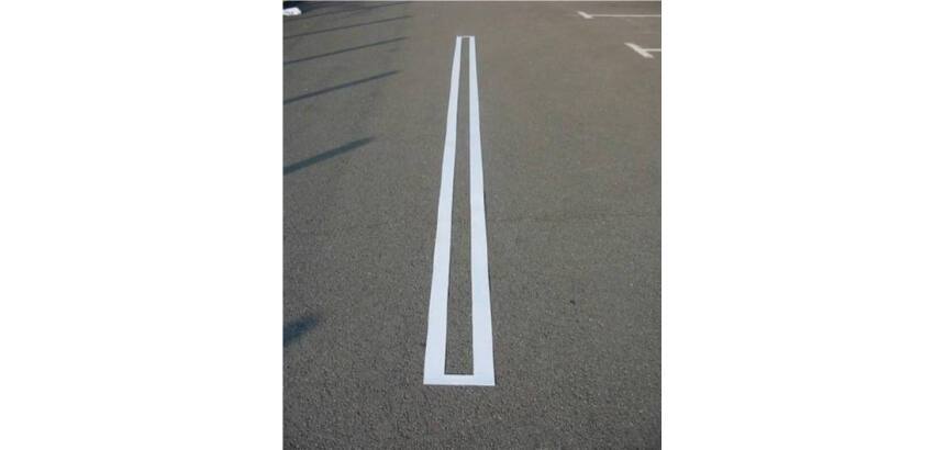 Pochoir pour marquage au sol spécial lignes droites - PVC souple  - 5 m