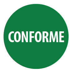 Rouleau d'étiquettes de contrôle - "Conforme"  - 125 mm