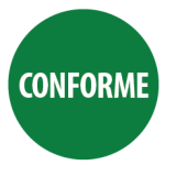 Rouleau d'étiquettes de contrôle "Contrôle Conforme" - 500 ex  - 40 mm