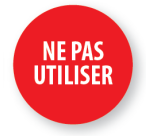 Rouleau d'étiquettes d'inspection - "Ne pas utiliser" - 500 ex