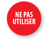 Rouleau d'étiquettes d'inspection - "Ne pas utiliser" - 500 ex