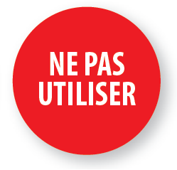 Rouleau d'étiquettes d'inspection - "Ne pas utiliser" - 500 ex