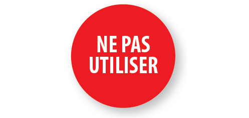 Rouleau d'étiquettes d'inspection - "Ne pas utiliser" - 500 ex