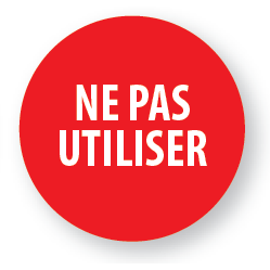 Rouleau d'étiquettes d'inspection - "Ne pas utiliser" - 500 ex