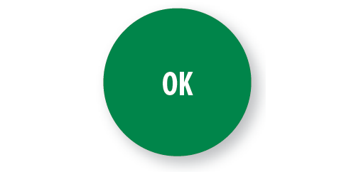 Rouleau d'étiquettes de contrôle "OK" - Ø40 mm - Lot de 500 ex