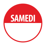 Rouleau d'étiquettes de contrôle - "Samedi" avec zone de texte
