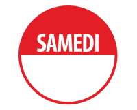 Rouleau d'étiquettes de contrôle - "Samedi" avec zone de texte