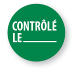 Rouleau d'étiquettes de controle - Contrôlé le avec Zone texte