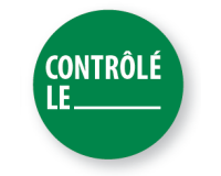 Rouleau d'étiquettes de controle - Contrôlé le avec Zone texte